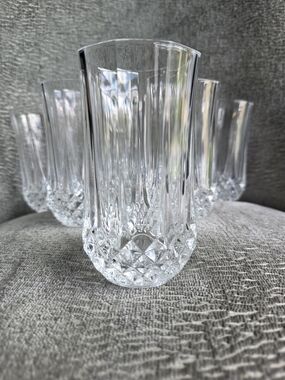 Elegant Cristal D'Arques Longchamp Crystal Highball Tumbler Glasses Set Of 6
